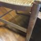 Chaise basse paillée de nourrice en merisier