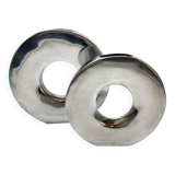 Pair of “donut” vases / cast aluminum – 1970s Italy