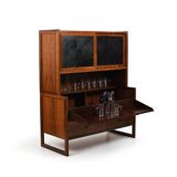 Rare Danish Bar Cabinet with Leather Parts 1960s