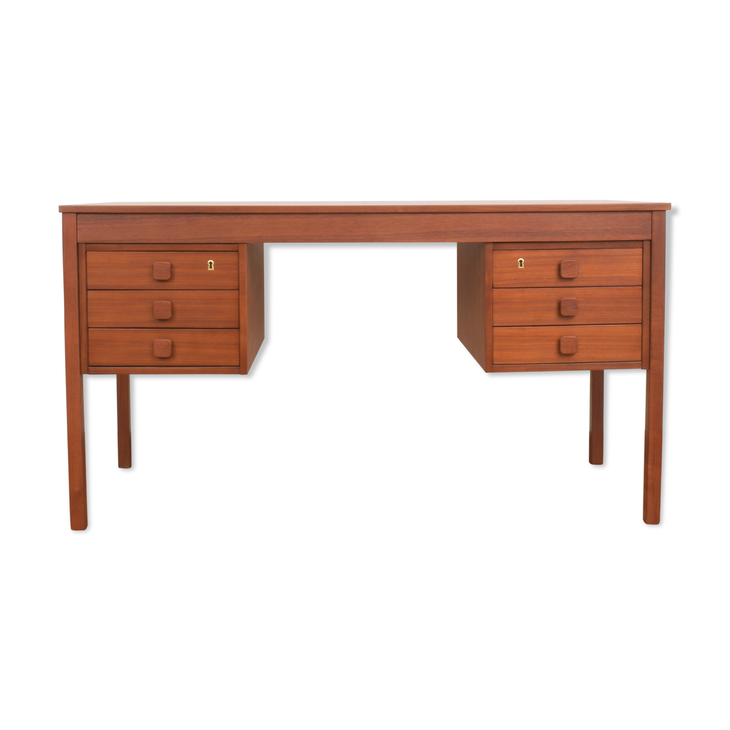 Bureau en teck danois du milieu du siècle de Domino Møbler, années 1960.