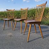 Set of 3 Baumann bistro chairs, Menuet model
