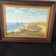 Beautiful painted picture depicting a seaside landscape.