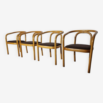 Mid-Century Armchairs by Antonin Šuman for TON, Set of 4