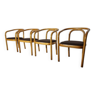 Mid-Century Armchairs by Antonin Šuman for TON, Set of 4