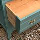 Old grey green high chest of drawers H160
