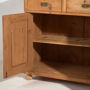 Antique pine dresser – European rustic furniture with shelves – circa 1940