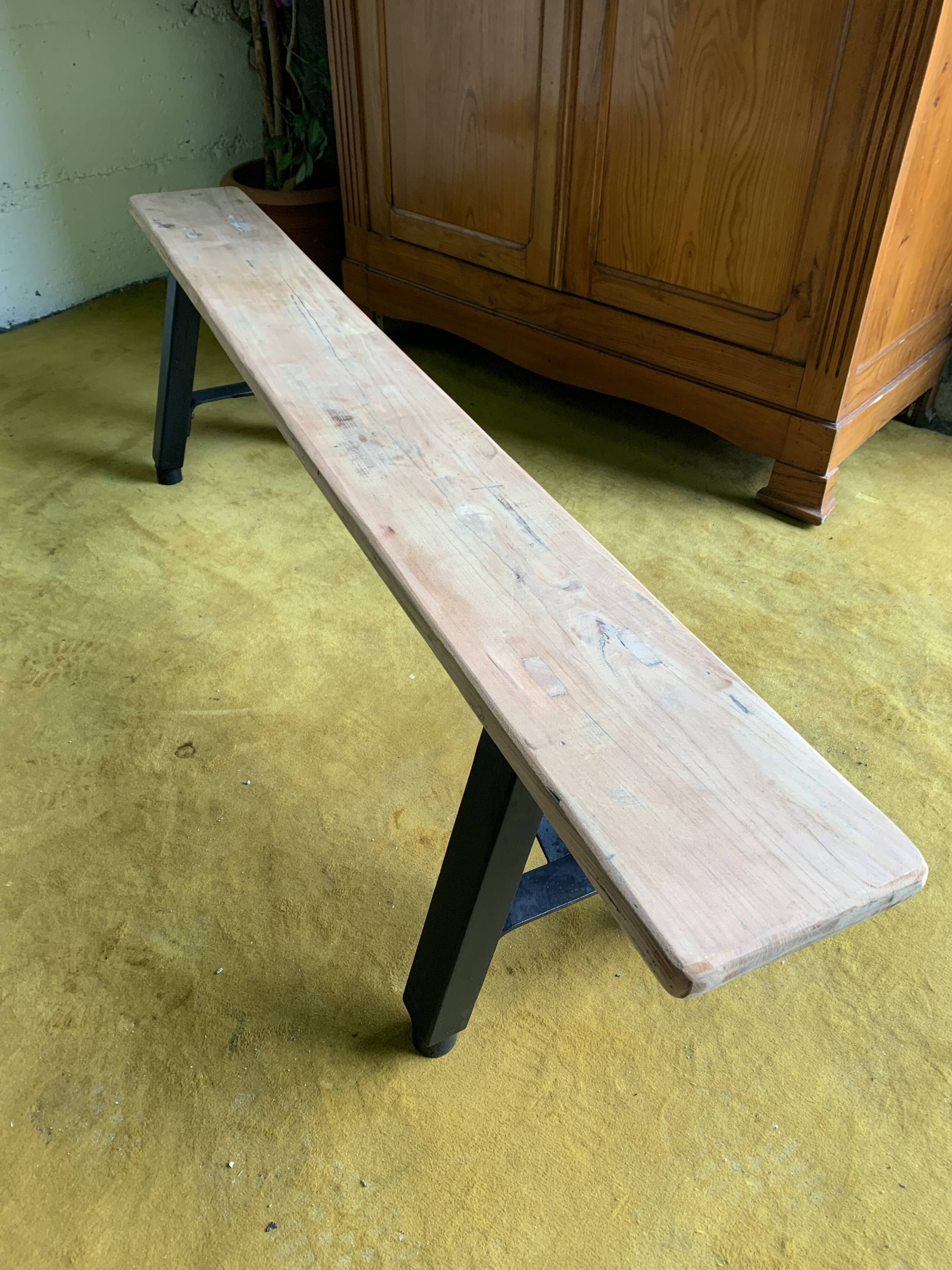 Banc campagne assise bois brut
