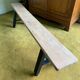 Banc campagne assise bois brut