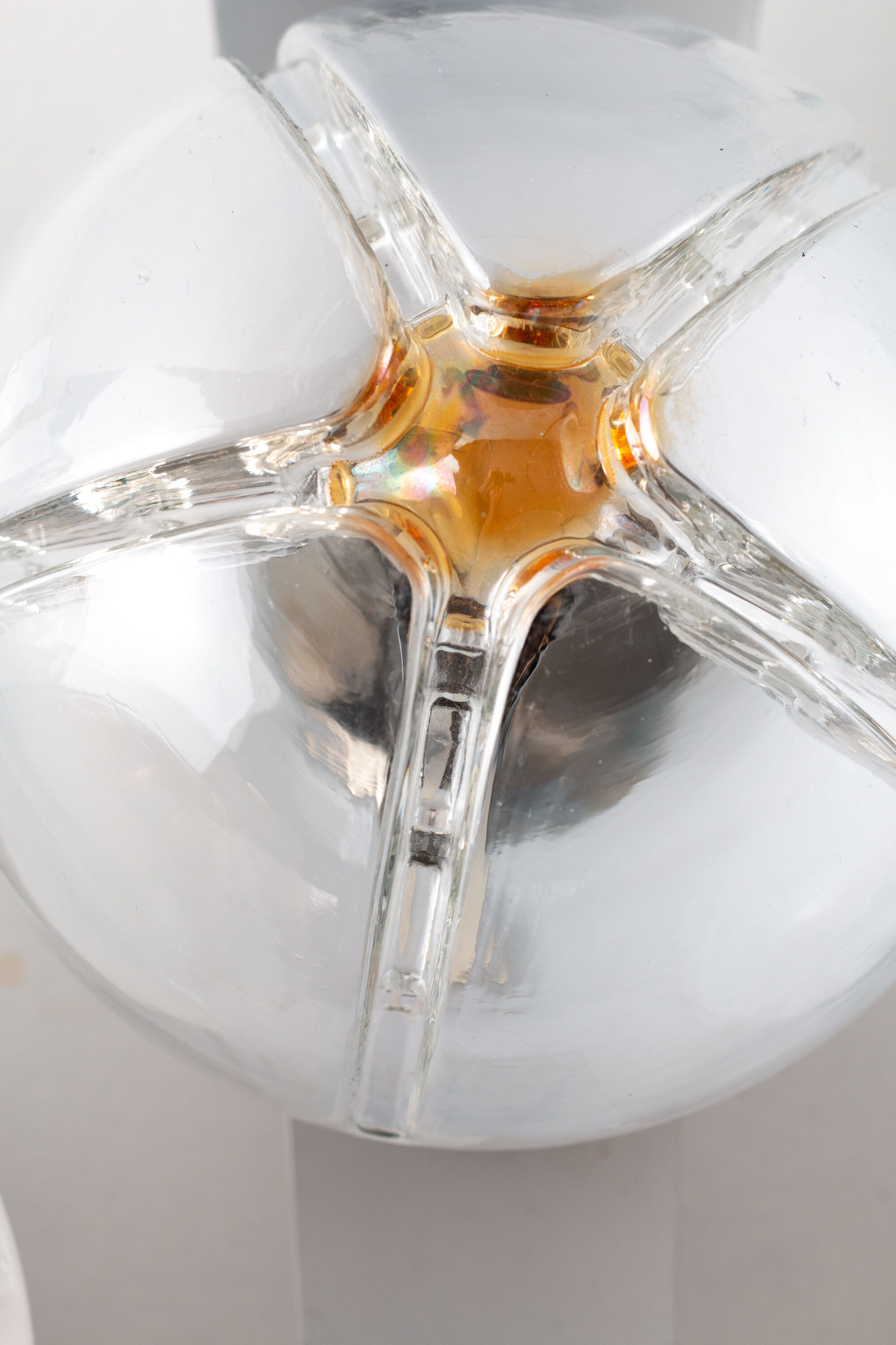 4 Mazzega Murano wall lamps vintage 1960s