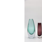 Mid-Century Scandinavian Sommerso Plum Glass Vase, 1950s