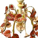 Lustre floral Hollywood Regency, années 1970