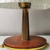 Vintage table lamp with plastic hood, 70s