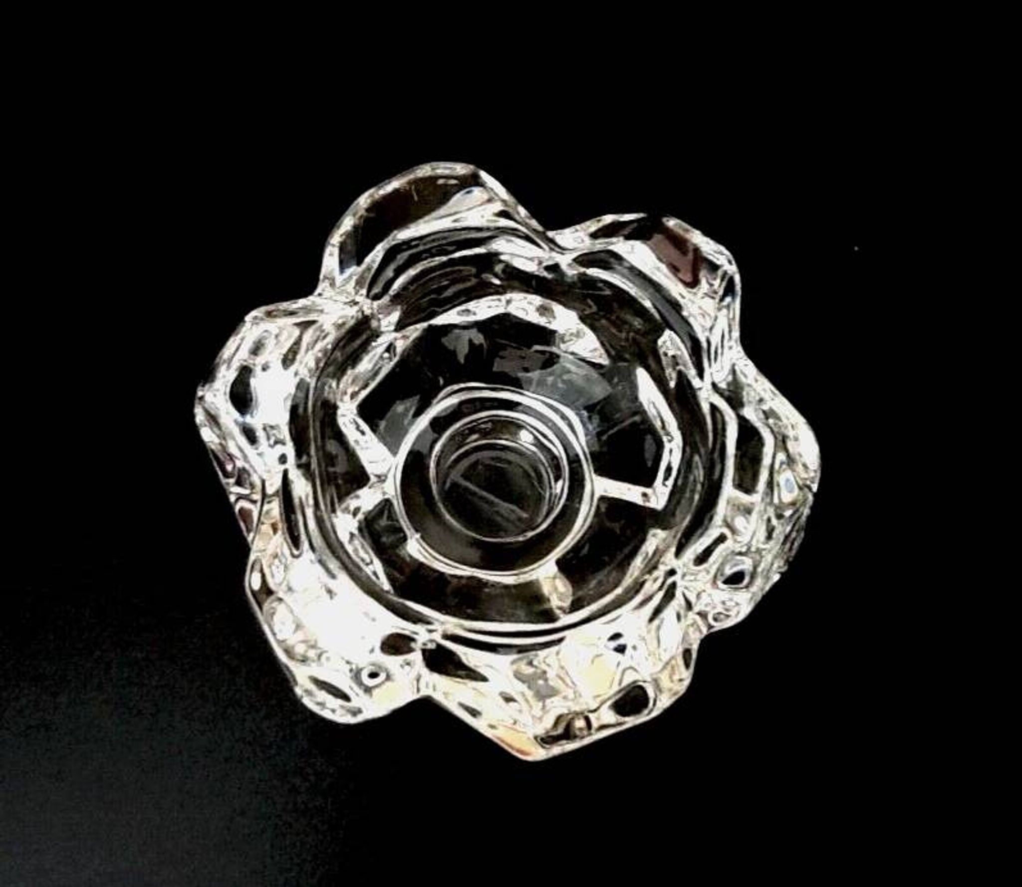 Bougeoir de table Cristal Daum France Années 1970