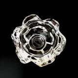 1970s Daum Crystal Table Candlestick, France