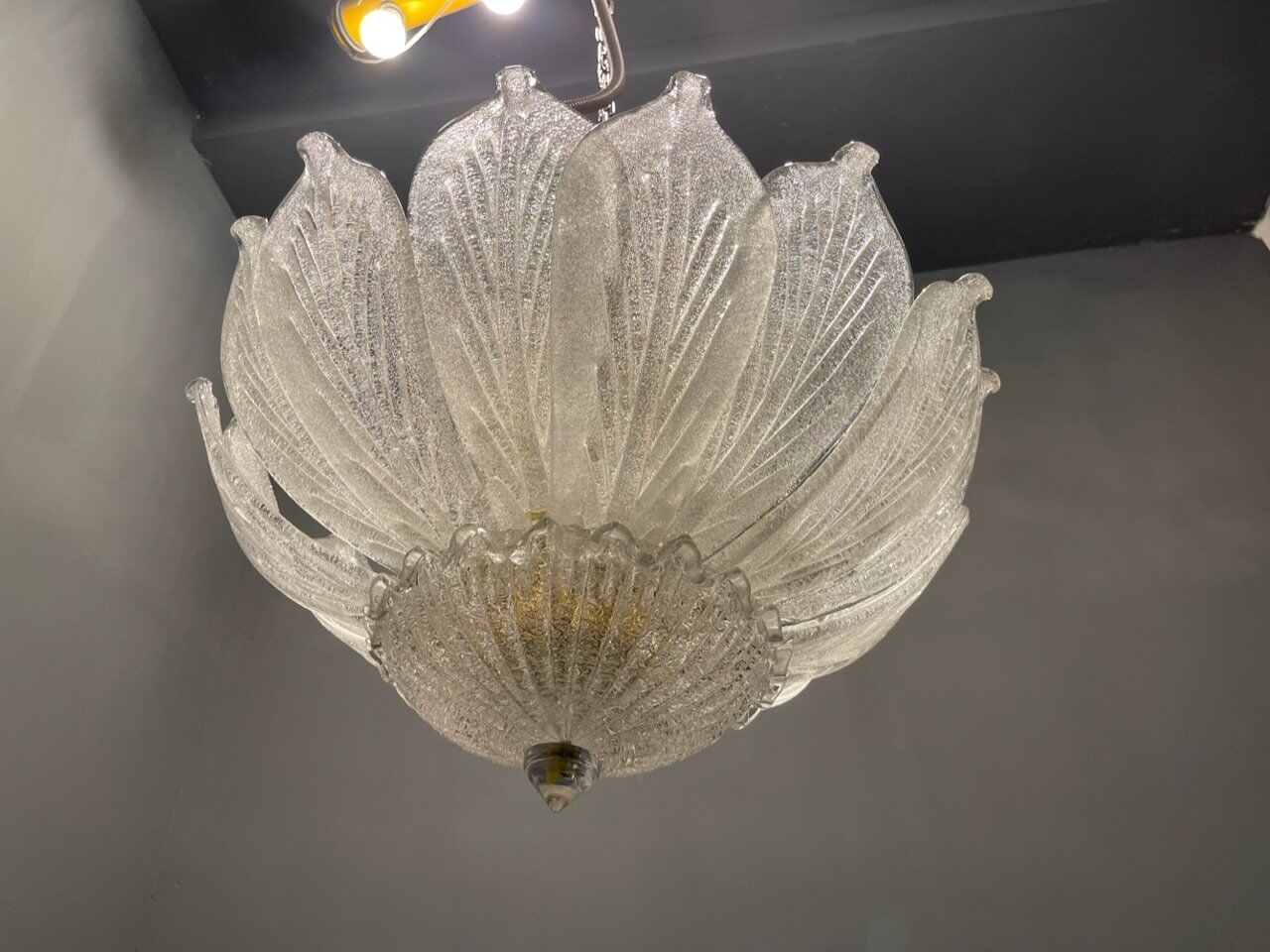 Venetian murano glass flush mount, 1980s