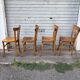 (Lot) 4 Honey Bistro Chairs