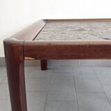 1960s Scandinavian coffee table in teak and schist