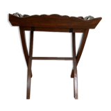 Folding side table with removable top
