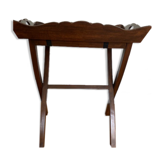 Folding side table with removable top