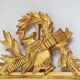 French gold mirror with a Louis XVI style pediment c. 1940/50 (95*54 cm)