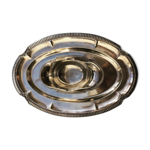 Plat service et saucière argenté Bruno Wiskemann