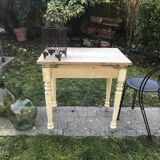 Ancient small farm kitchen table 1940