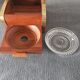 Vintage cigarette box 1950 - Wood and brass cabinetry - Internal ashtray