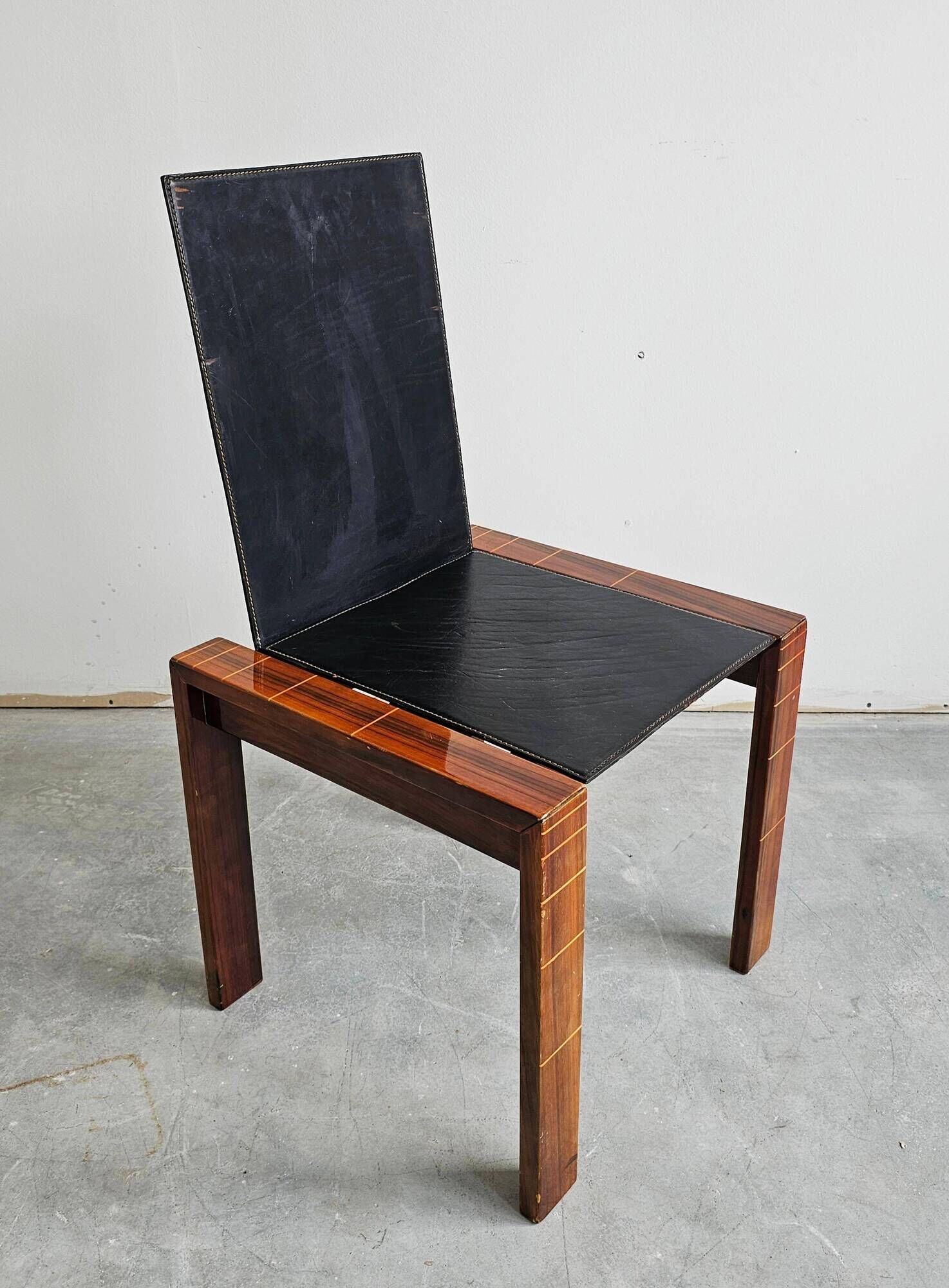 Set of 4 Mid Century dining chairs in rosewood style Afra and Tobia Scarpa.