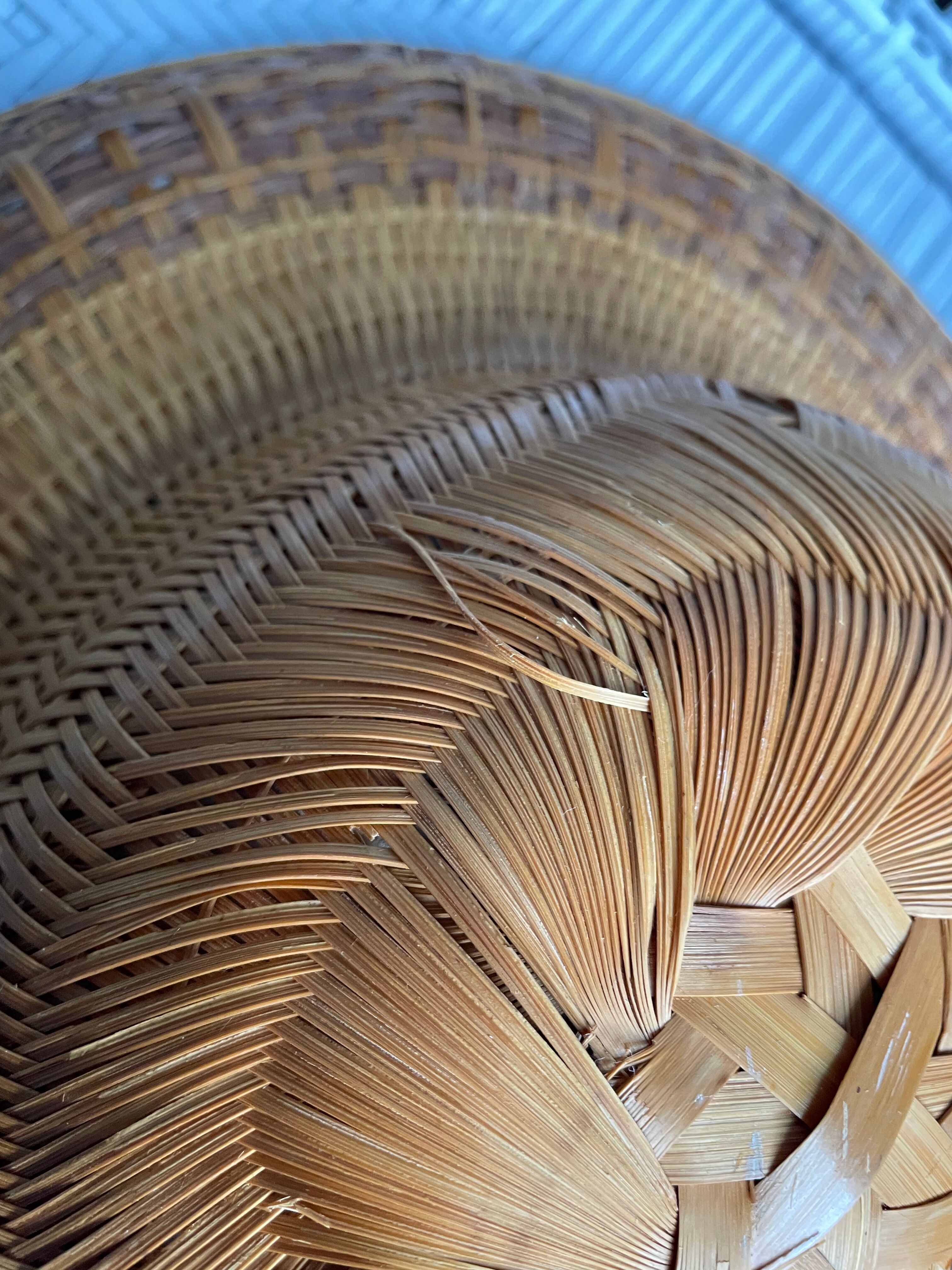 Asian hat made of bamboo and braided rattan
