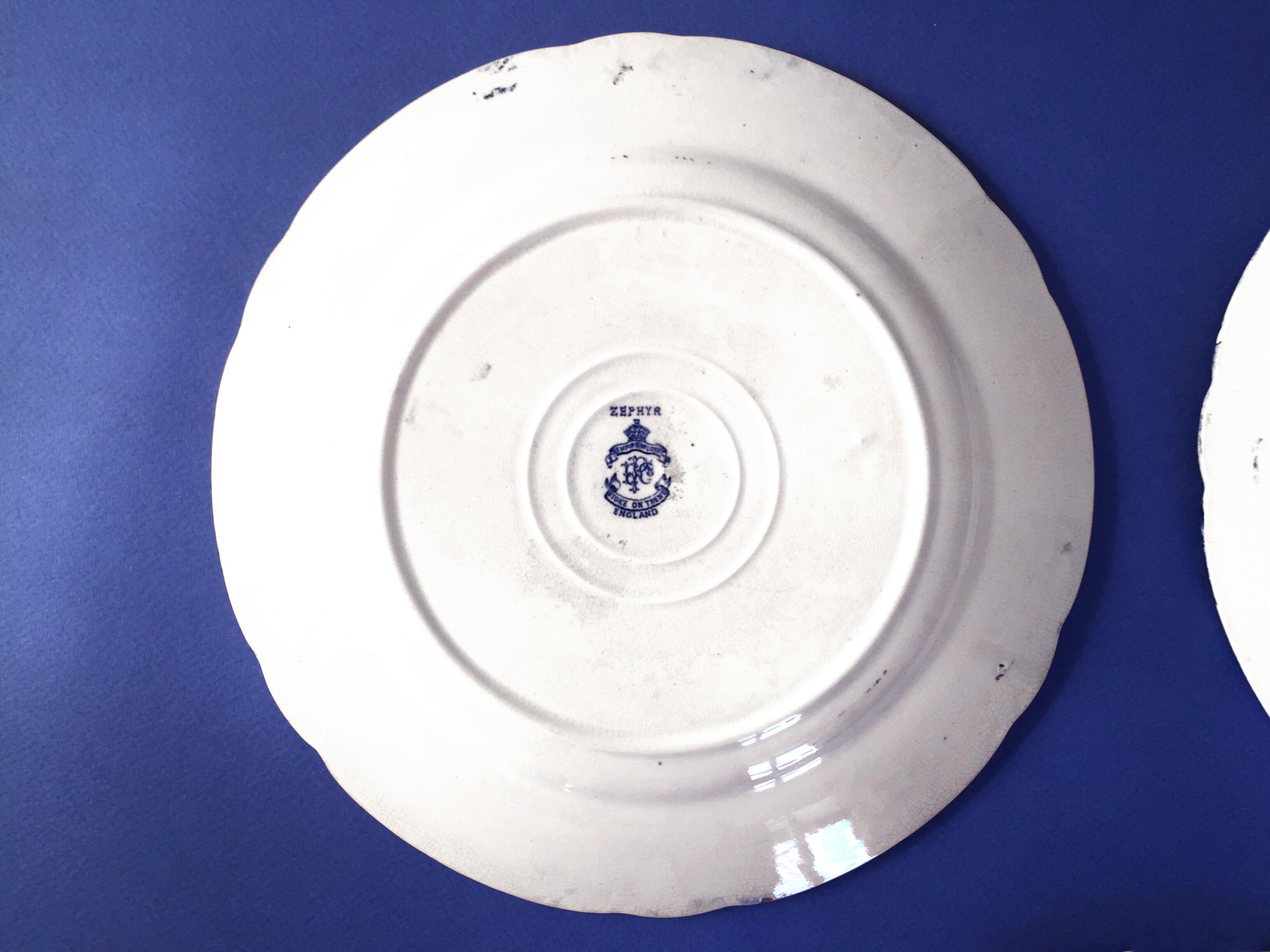 Set of 4 plates Empire Works Stoke on Trent series "Zephyr"