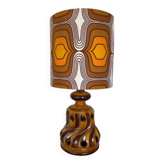 Lampe de meuble Electro jaune - céramique marron/caramel