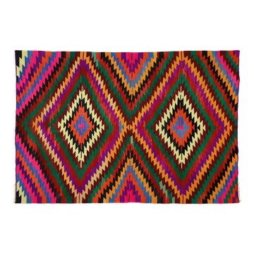 Tapis kilim artisanal anatolien 257 cm x 183 cm