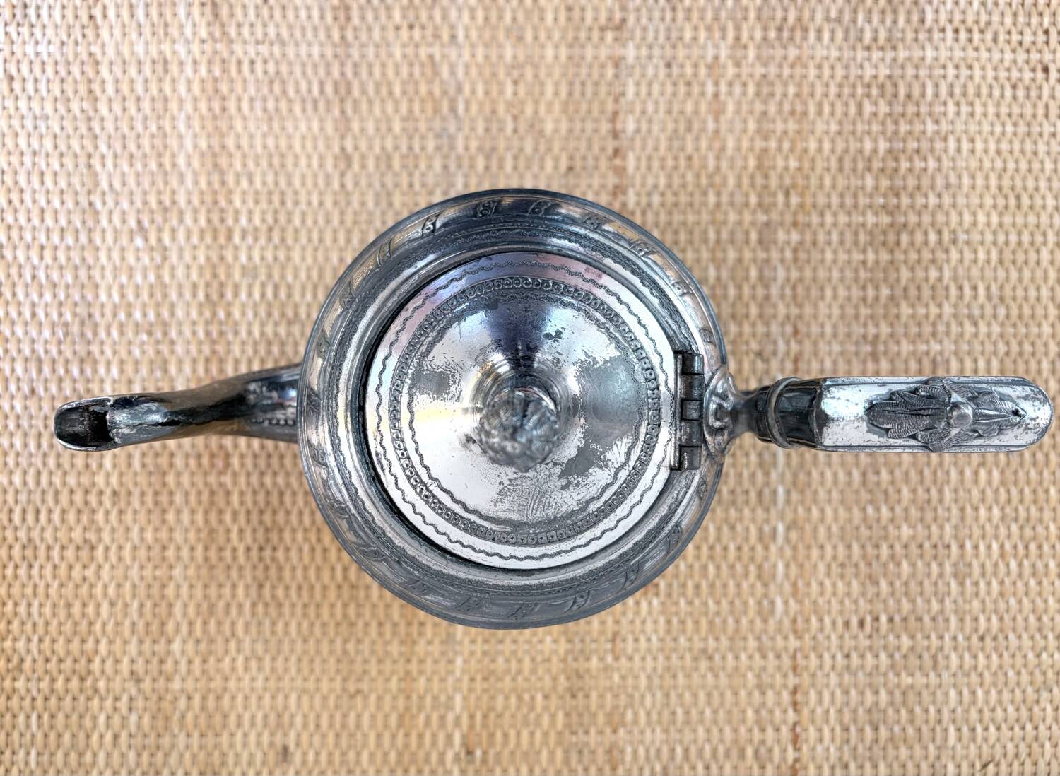Silver-plated teapot - Napoleon III style - 1870
