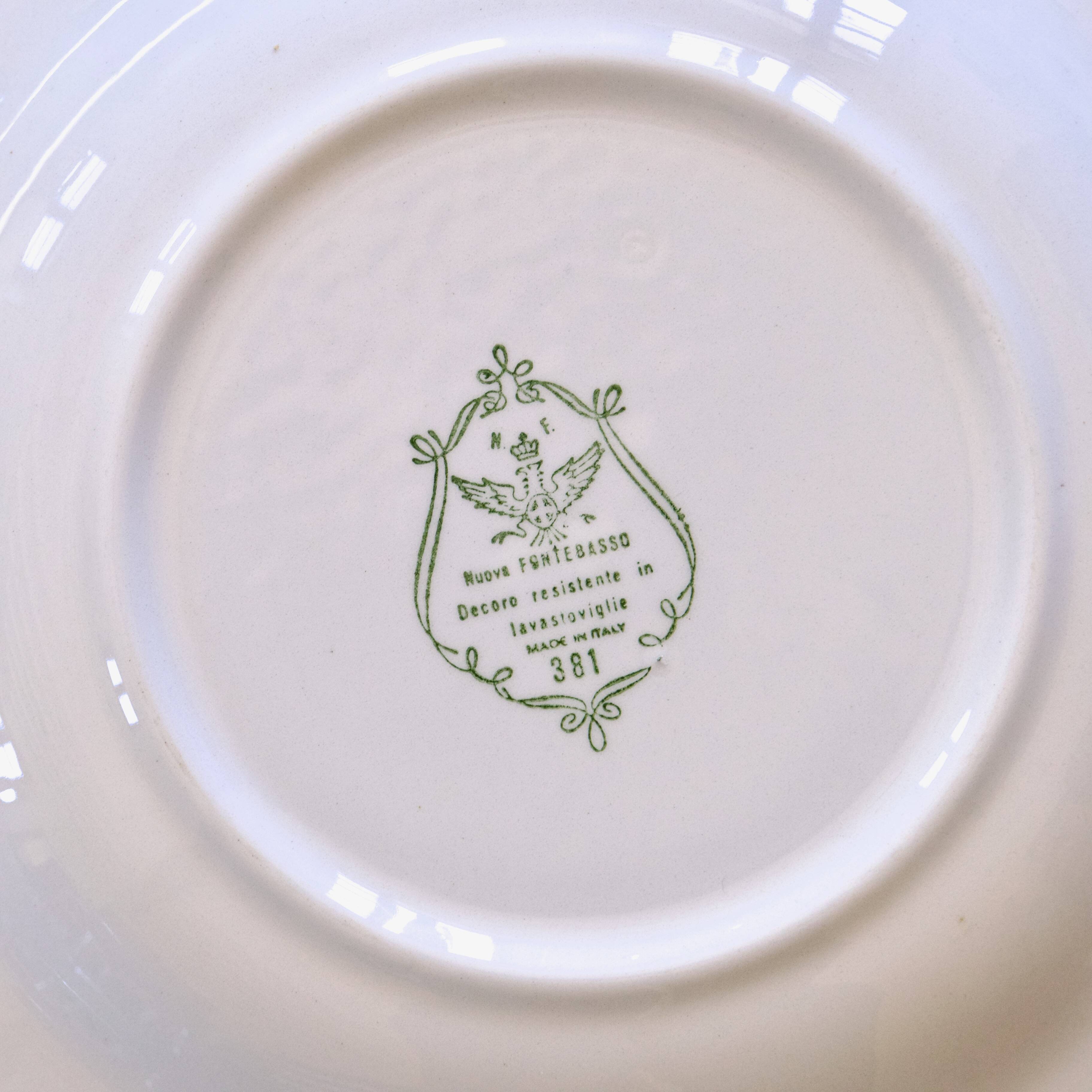 Large vintage Italian plates by Nueva Fontebasso