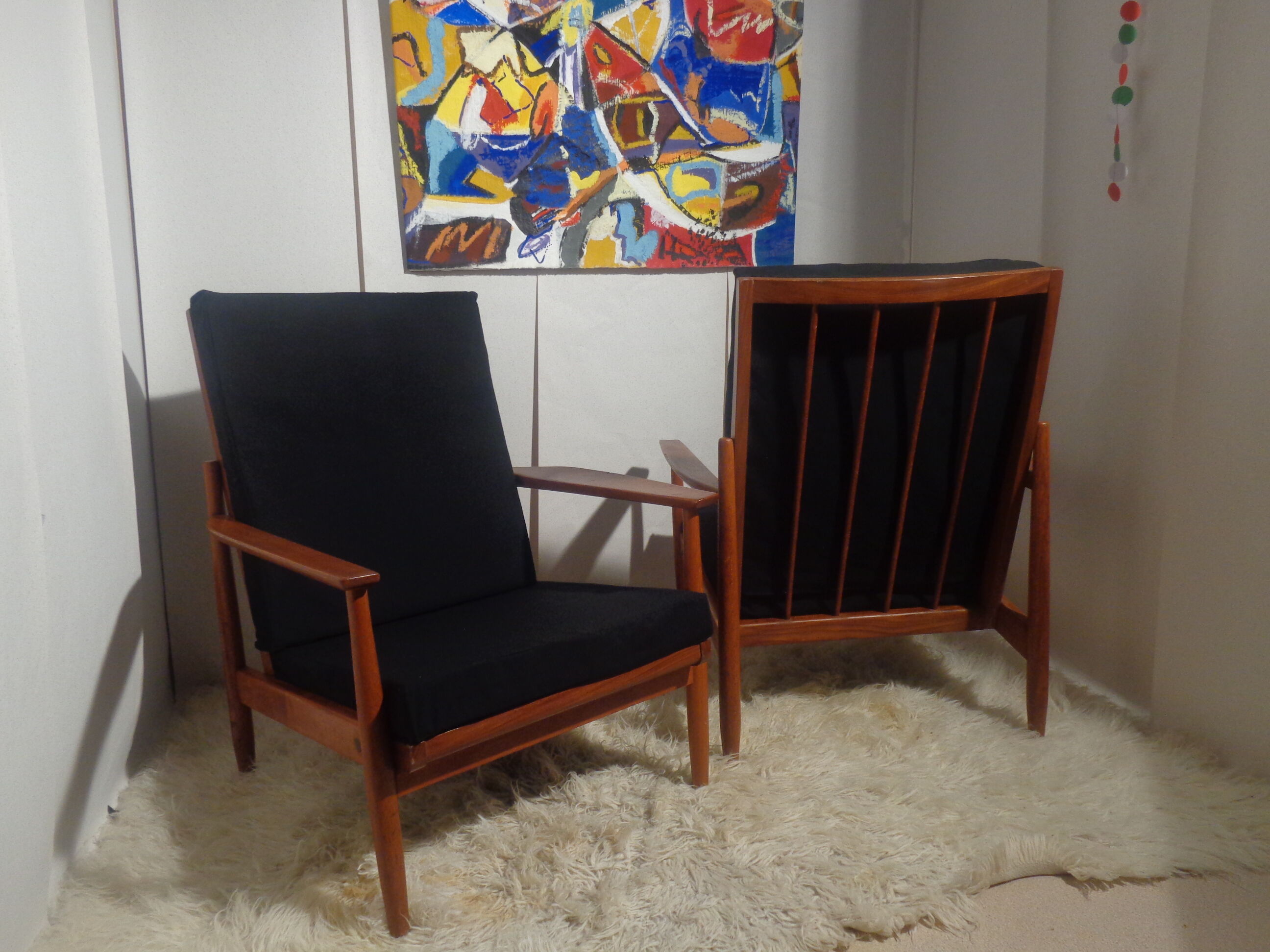 Pair of scandinavian armchairs of the years 60