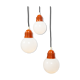 Suspension orange-blanc à ampoule triple