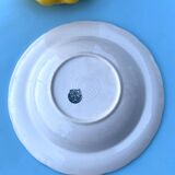 Set of 6 blue polka dot soup plates Boch Frères