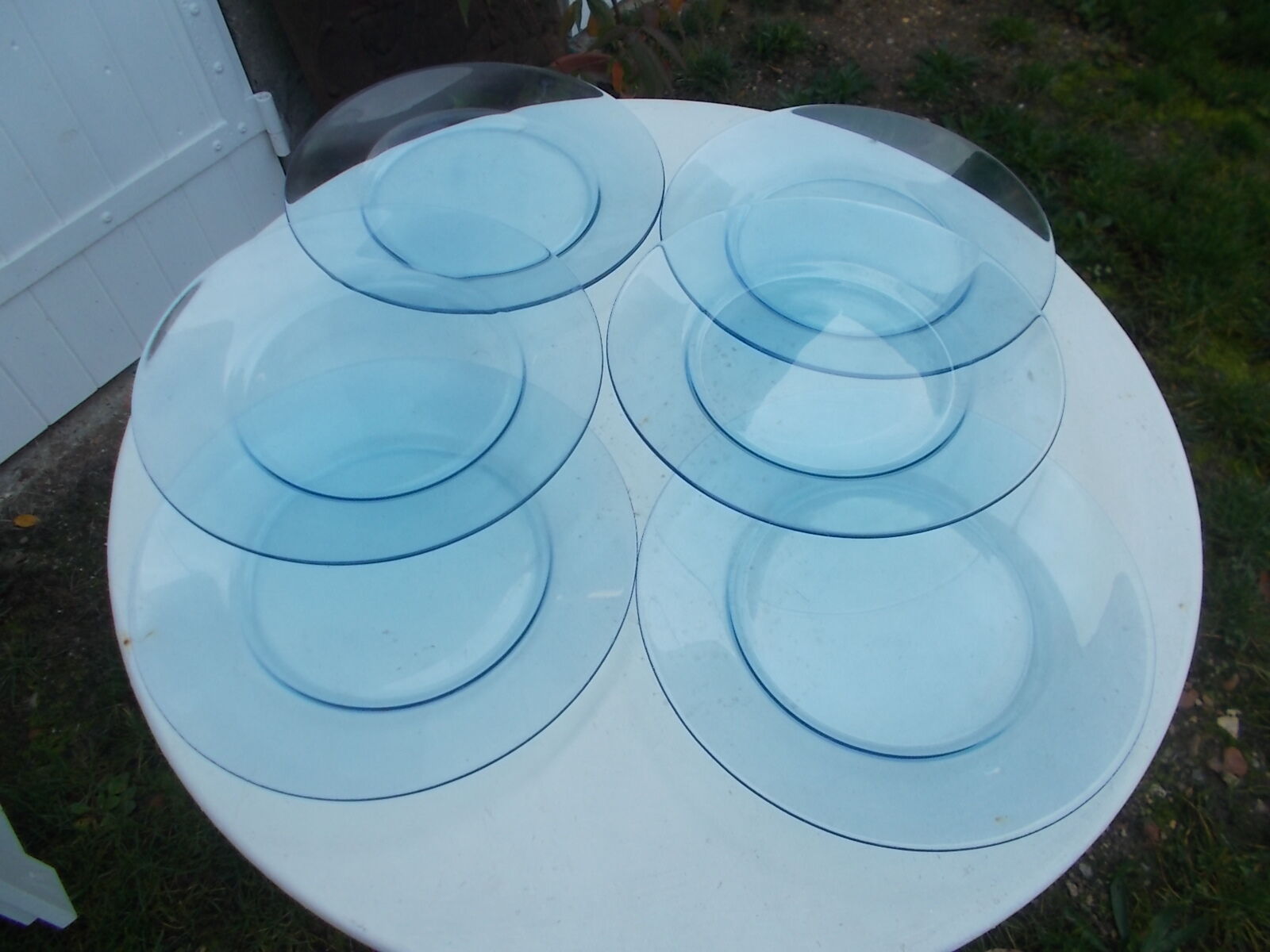 Lot 6 flat plates arc-france blue