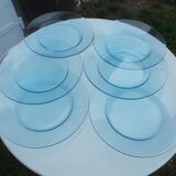 Lot 6 flat plates arc-france blue