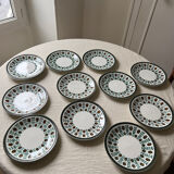 Boch La Louvière plates walnut model