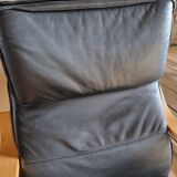 Pair armchairs ikea black leather