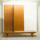 Danish Scandinavian wardrobe signed Sven Ellekaer 1960 3 doors 2 drawers with mounting plan