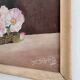 Set of vintage original flower oil paintings, flower still life pair
