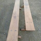 Paire de bancs anciens en chêne