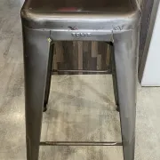 Tolix h75 industrial high bar stool, stackable, varnished metal.