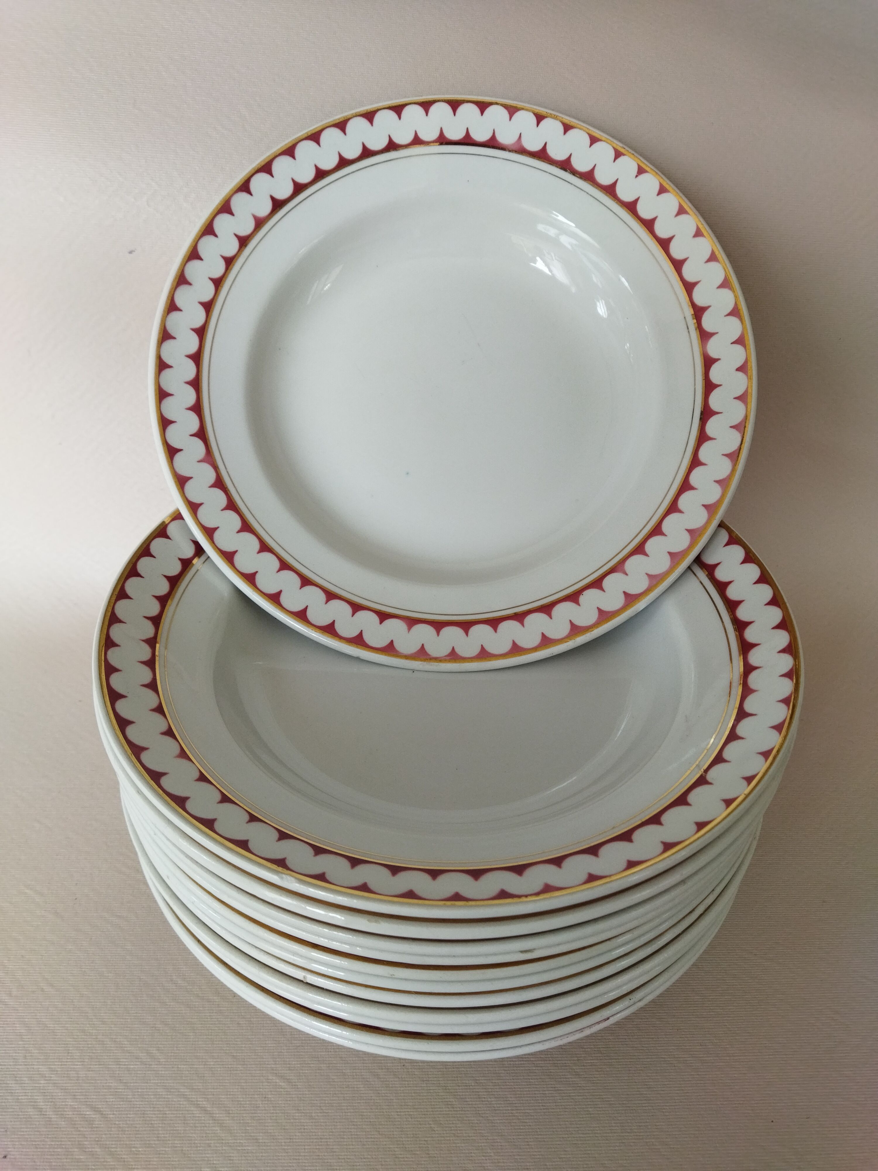 12 K&G Lunéville soup plates, Madrigal model