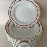 12 K&G Lunéville soup plates, Madrigal model
