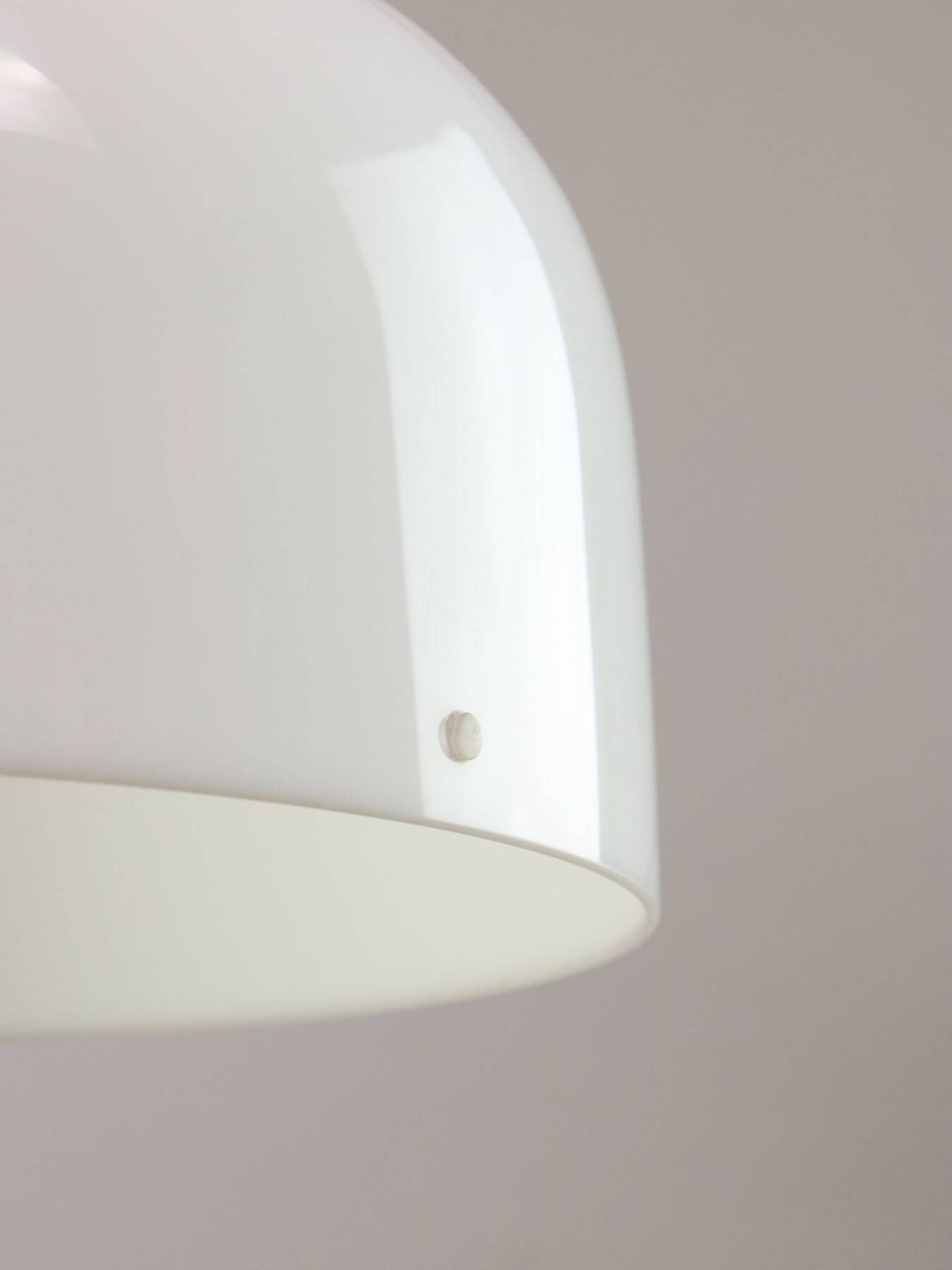 Space Age White Pendant Lamp from Guzzini, 1960s