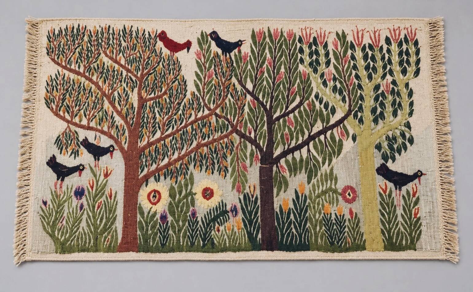 Tapisserie égyptienne ancienne tissée à la main