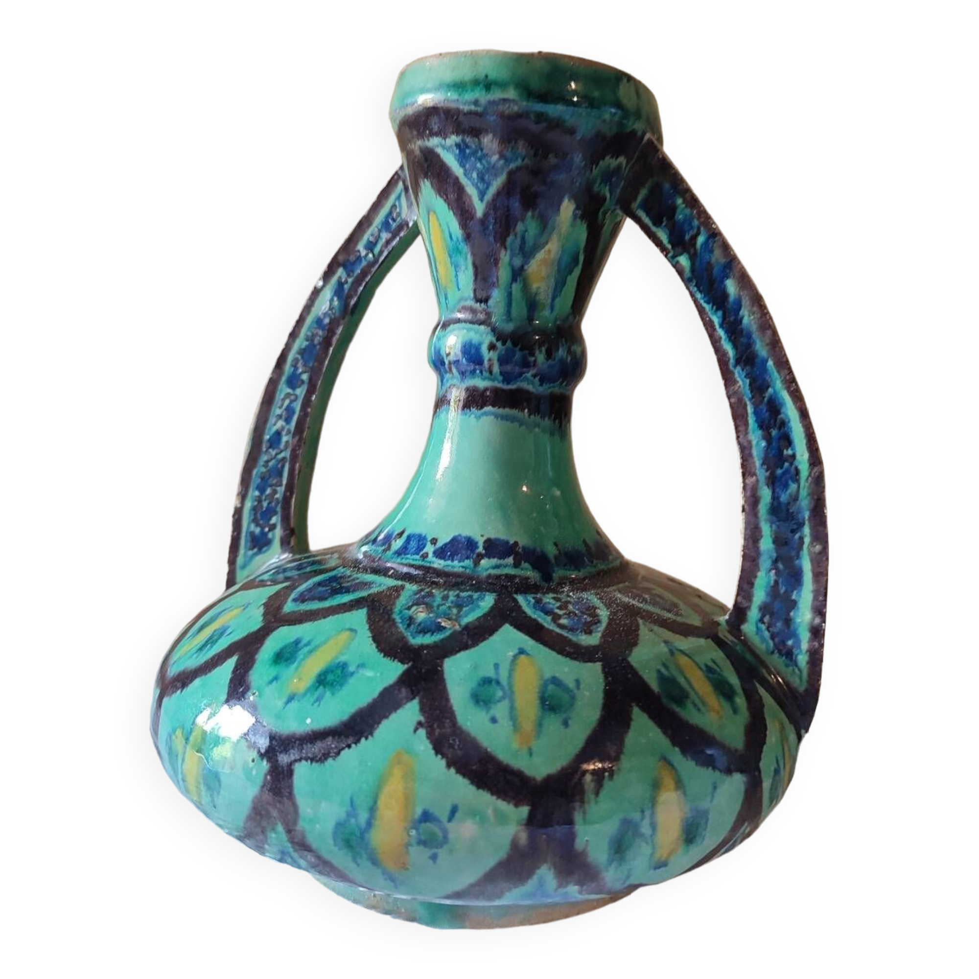 Vase with traditional ceramic handles North Africa